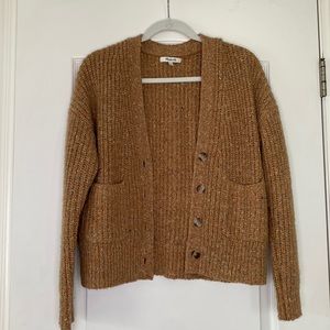 Madewell Brown Sweater with Rainbow Flecks